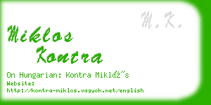 miklos kontra business card